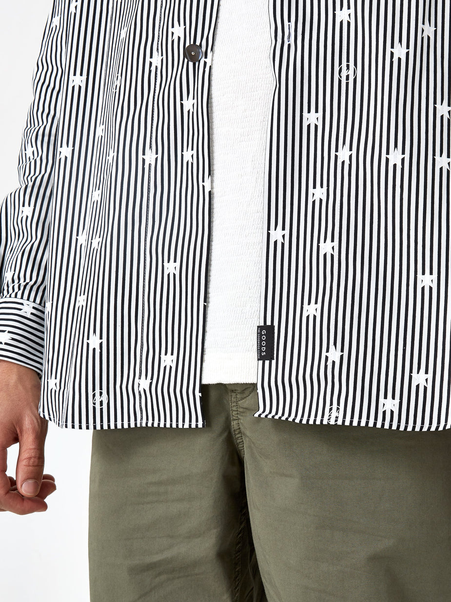 Wemblex Goodhood x Wemblex Button Down Shirt - Black Stripe - Black