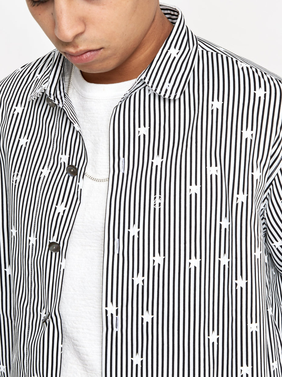 Wemblex Goodhood x Wemblex Button Down Shirt - Black Stripe - Black