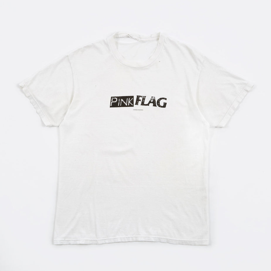 Goodhood x Teejerker Goodhood x TeeJerker Pink Flag Vintage T-Shirt - White - White