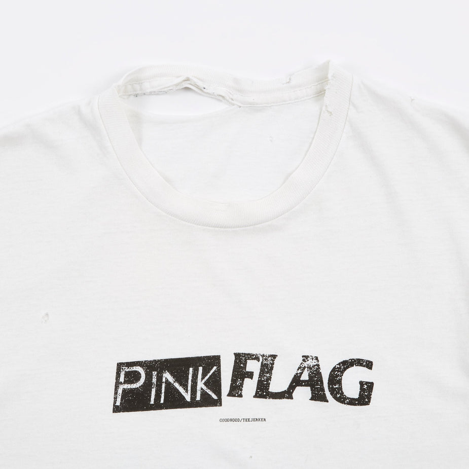 Goodhood x Teejerker Goodhood x TeeJerker Pink Flag Vintage T-Shirt - White - White