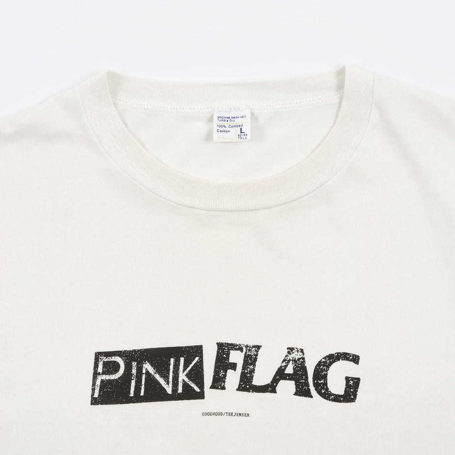Goodhood x Teejerker Goodhood x TeeJerker Pink Flag Vintage T-Shirt - White - White