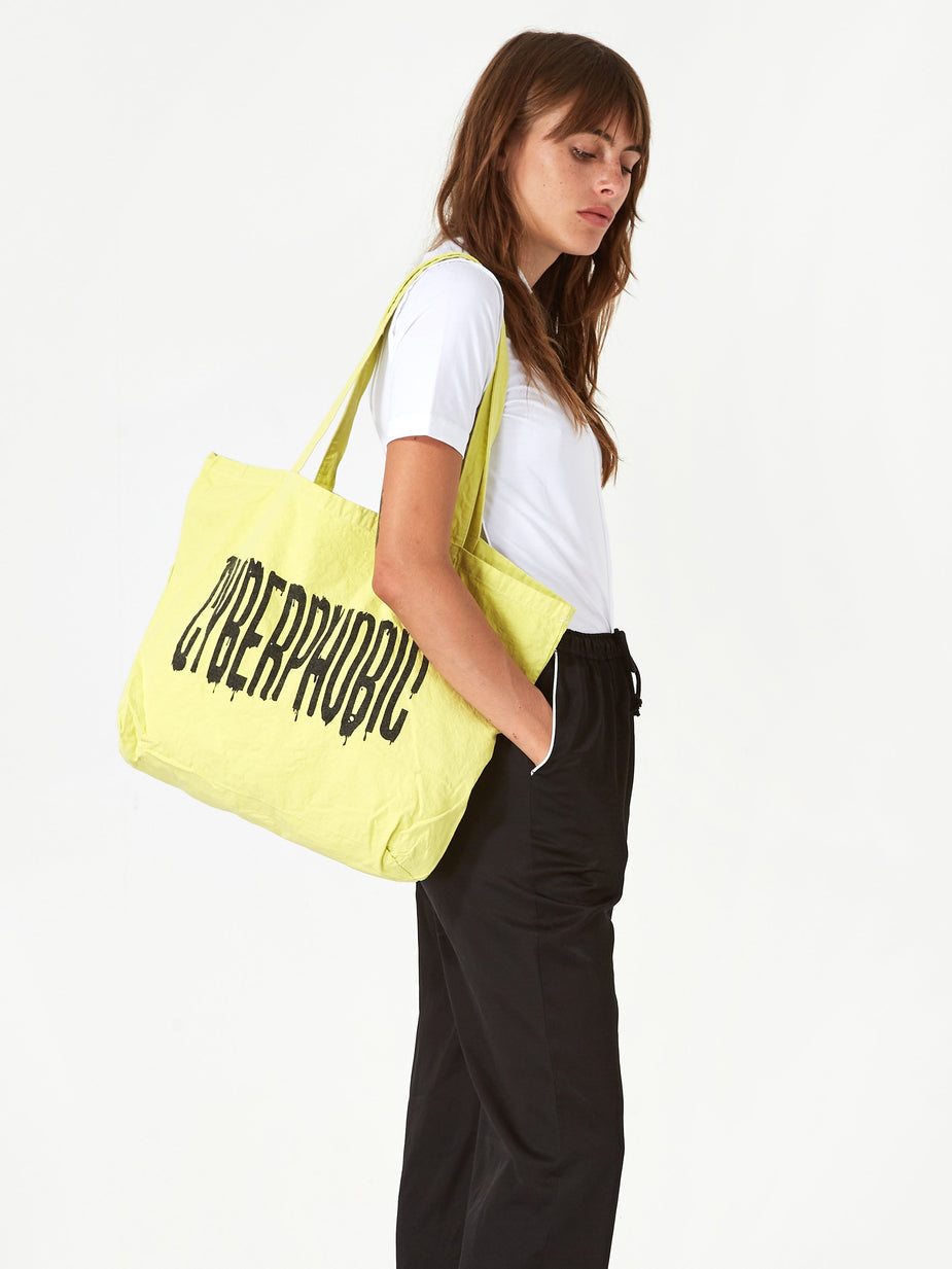 Goods By Goodhood Goods by Goodhood Cyberphobic Tote Bag - Lime - Green