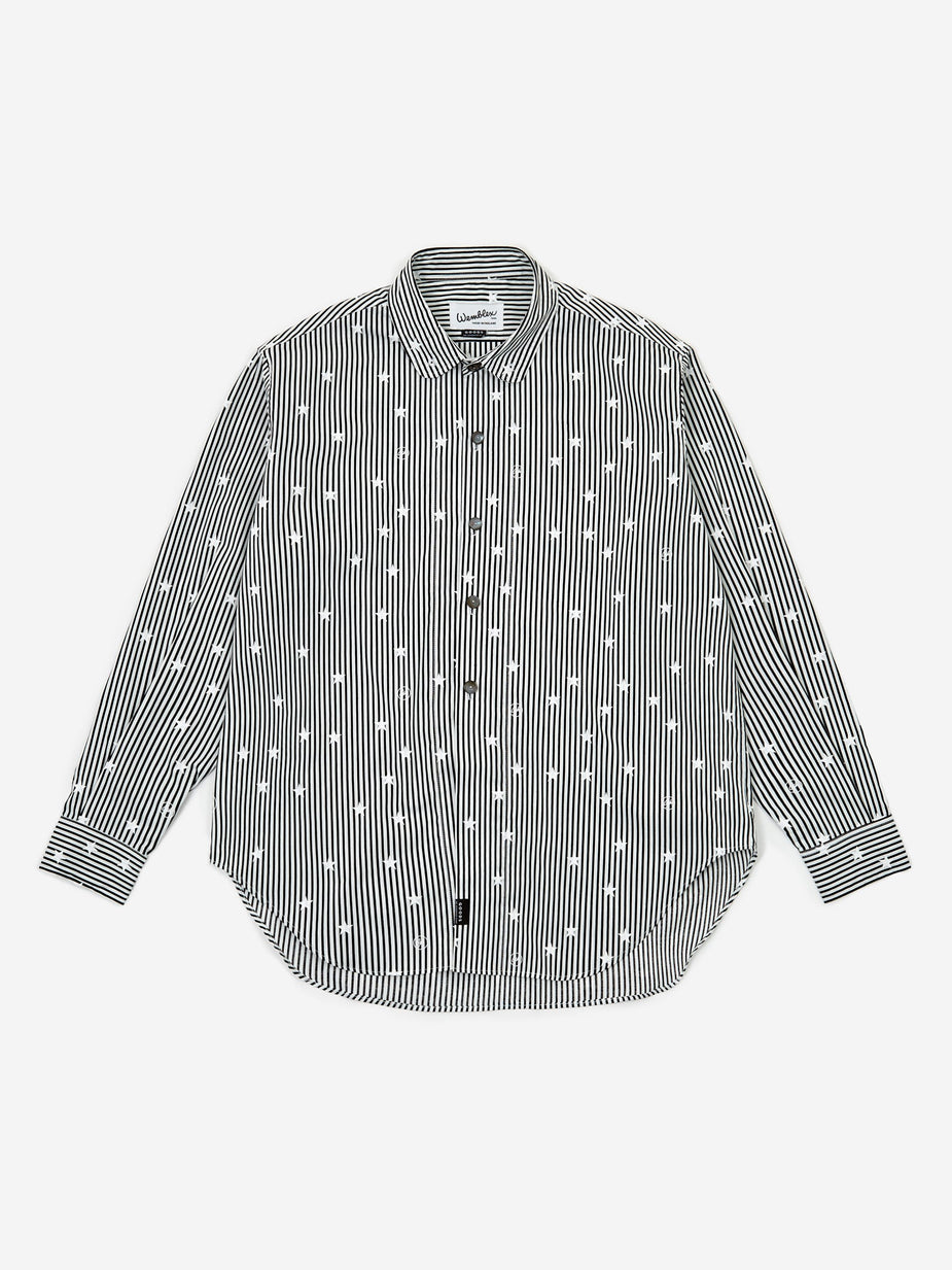 Wemblex Goodhood x Wemblex Button Down Shirt - Black Stripe - Black