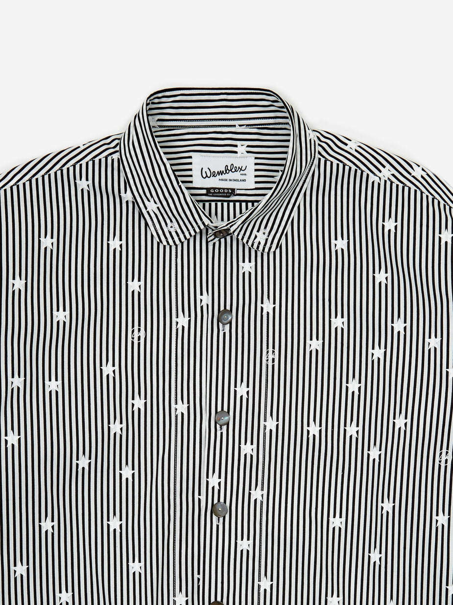 Wemblex Goodhood x Wemblex Button Down Shirt - Black Stripe - Black