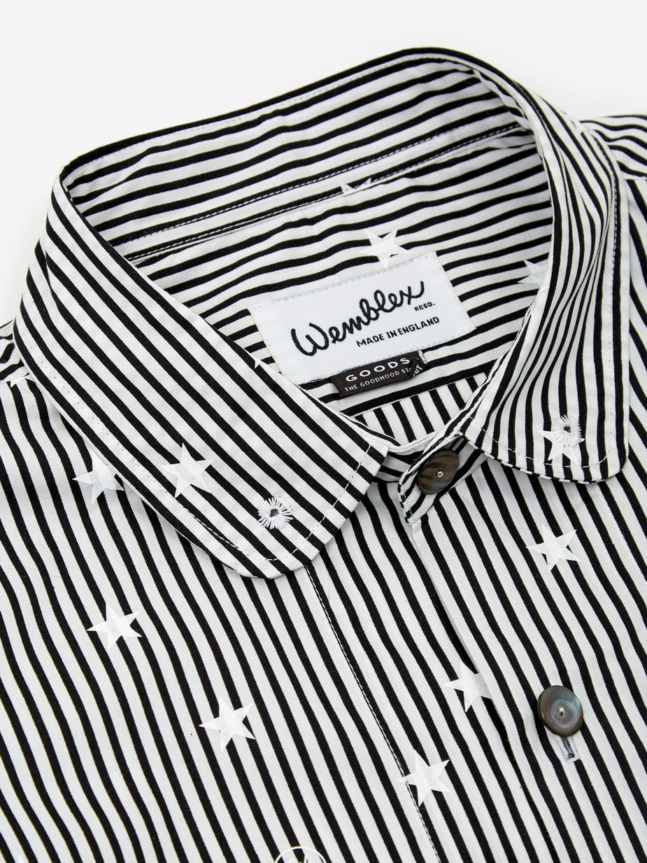 Wemblex Goodhood x Wemblex Button Down Shirt - Black Stripe - Black