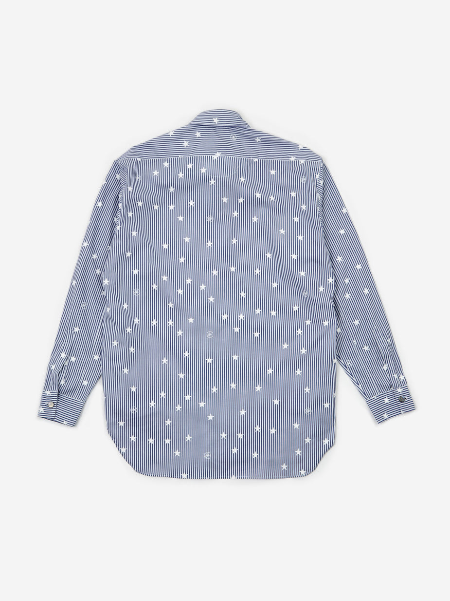 Wemblex Goodhood x Wemblex Button Down Shirt - Blue Stripe - Blue
