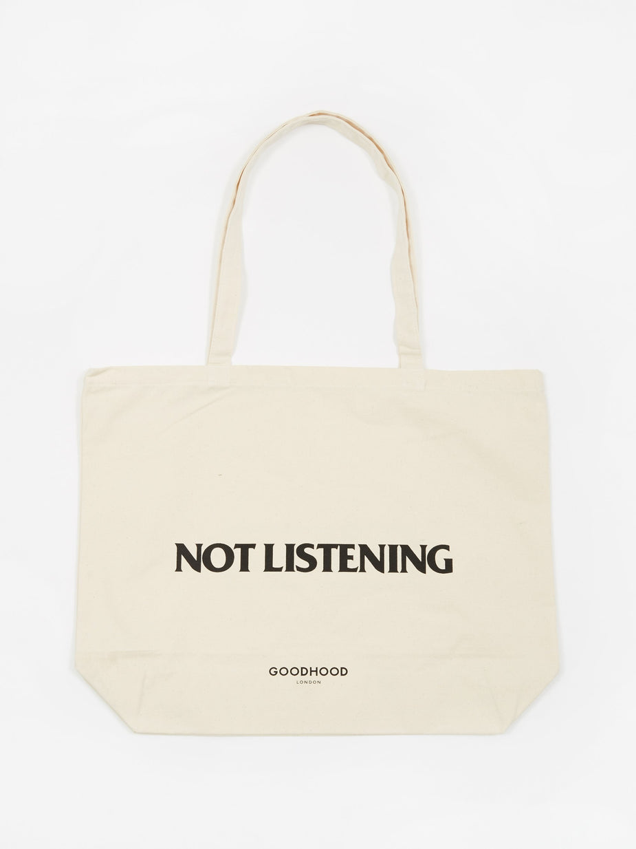 Goods By Goodhood Goods by Goodhood Not Listening Tote Bag - Natural - Neutrals