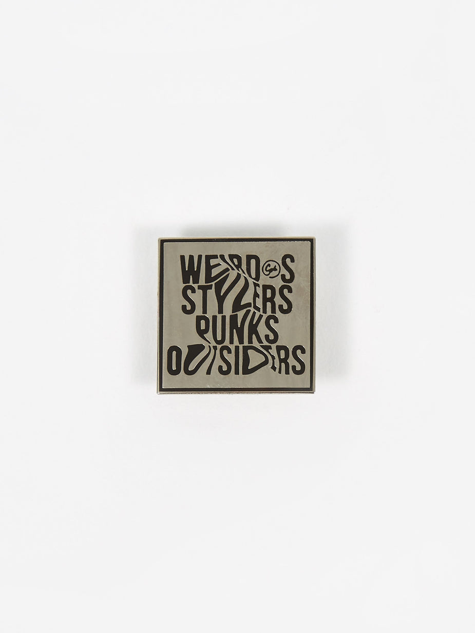 Goods By Goodhood Goods by Goodhood Weirdos Pin Badge - White