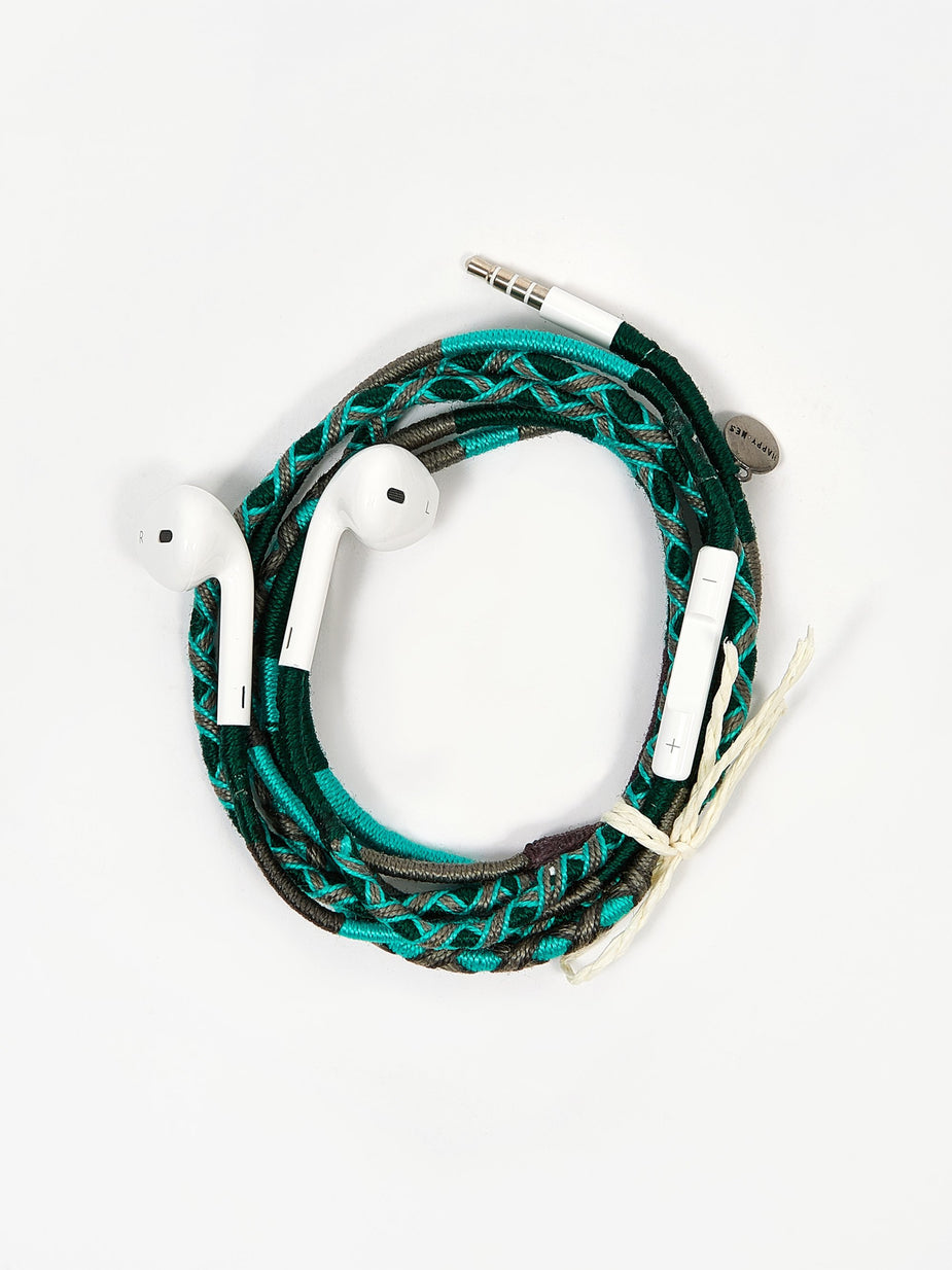 Happy-Nes Happy-Nes Apple iPhone 6 Earphones - Blue Print - Blue