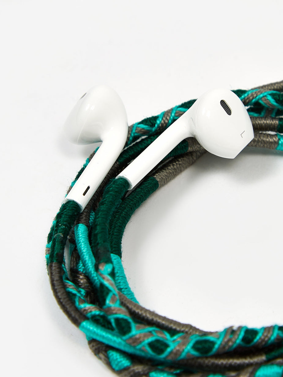 Happy-Nes Happy-Nes Apple iPhone 6 Earphones - Blue Print - Blue