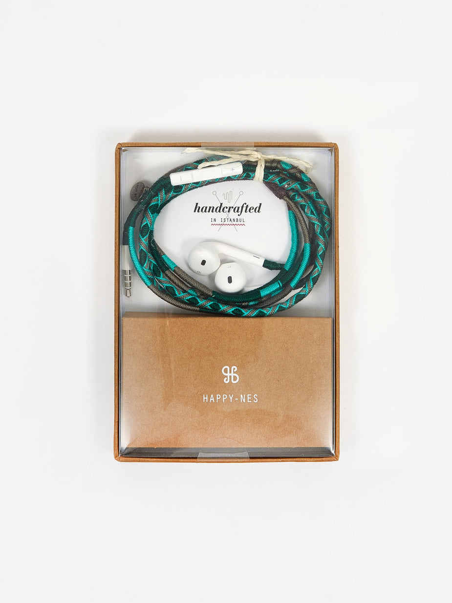 Happy-Nes Happy-Nes Apple iPhone 6 Earphones - Blue Print - Blue