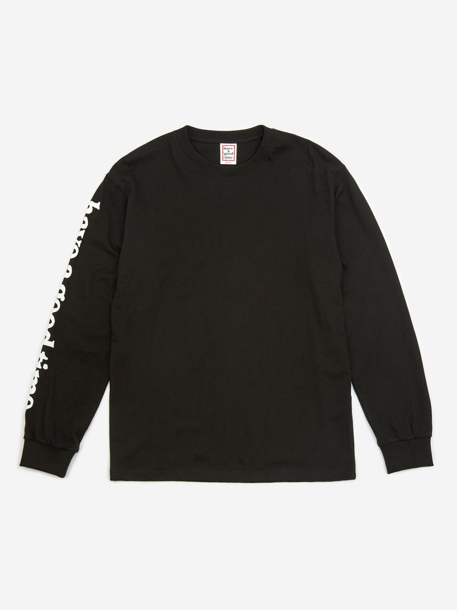 Have A Good Time Have A Good Time Arm Bubble Side Logo Longsleeve T-Shirt - Black - Black