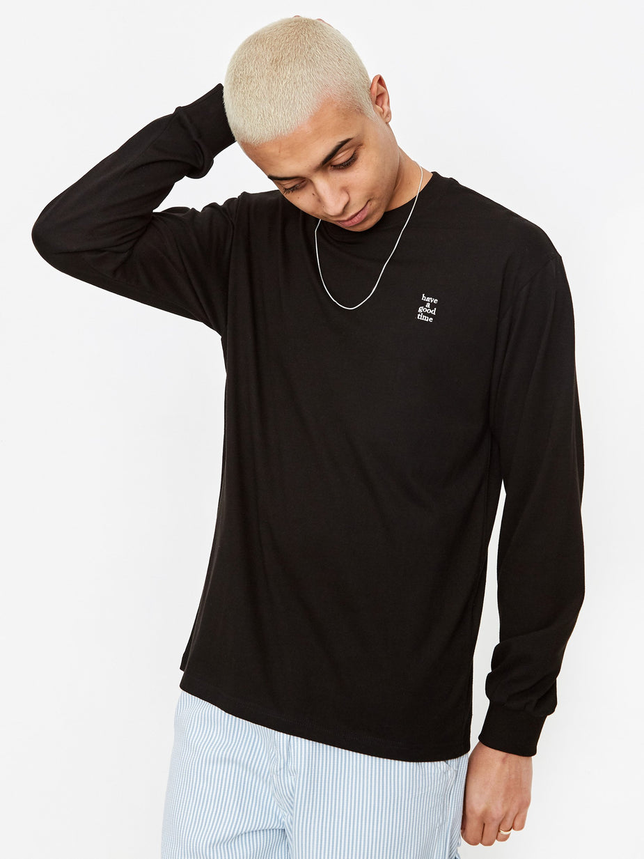 Have A Good Time Have A Good Time Mini Embroidered Logo T-Shirt - Black - Black