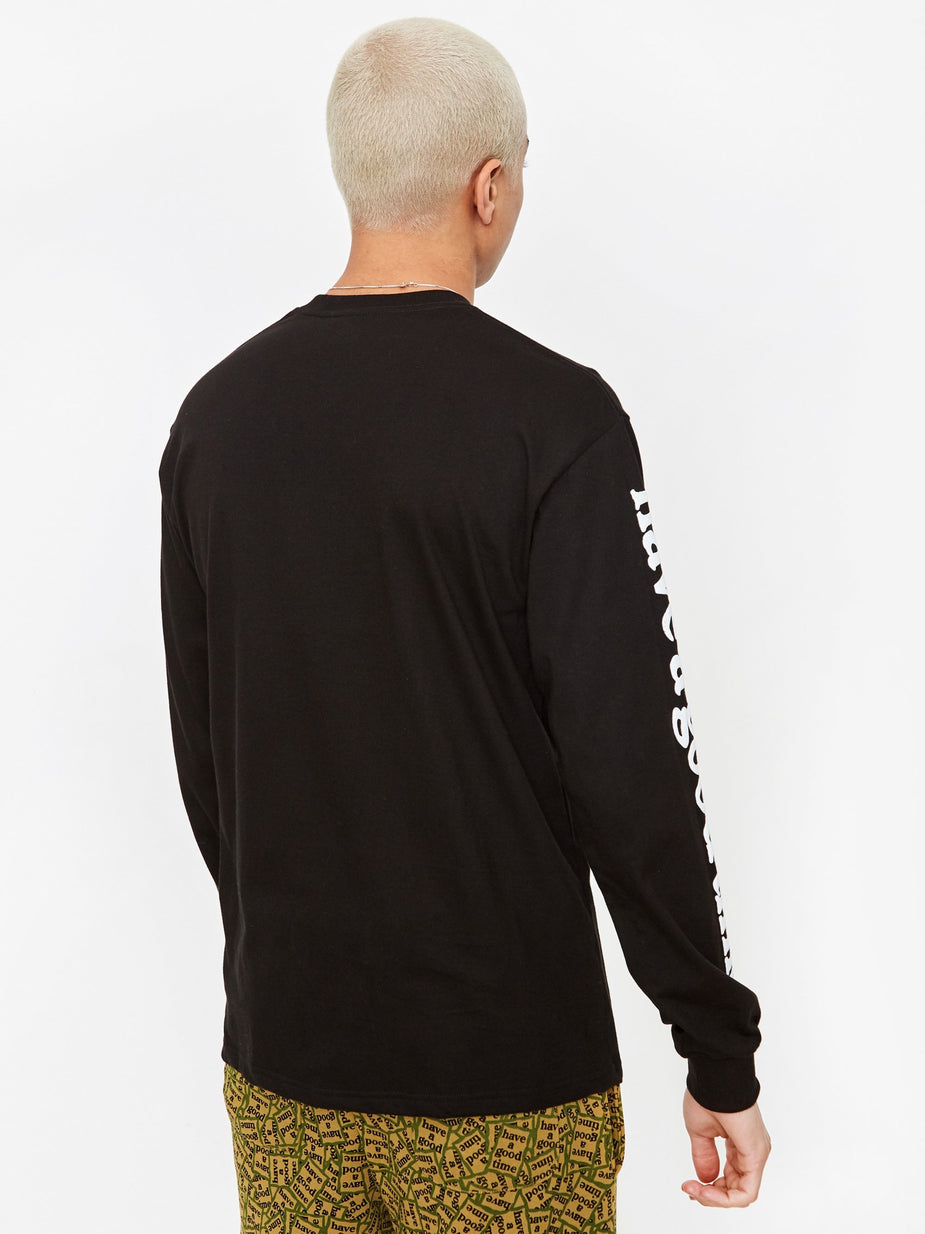 Have A Good Time Have A Good Time Arm Bubble Side Logo Longsleeve T-Shirt - Black - Black