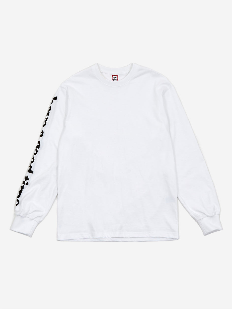 Have A Good Time Have A Good Time Arm Bubble Side Logo Longsleeve T-Shirt - White - White