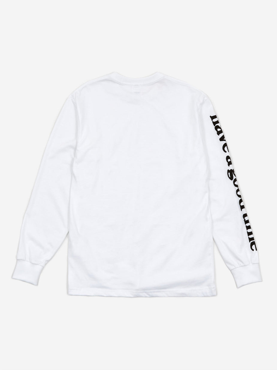Have A Good Time Have A Good Time Arm Bubble Side Logo Longsleeve T-Shirt - White - White