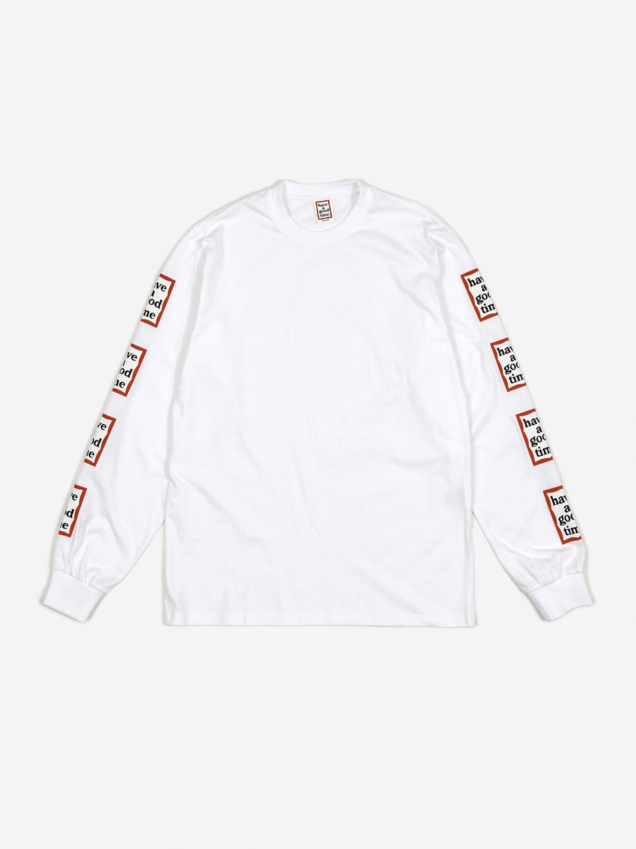 Have A Good Time Have A Good Time Arm Frame LS T-Shirt - White. - White