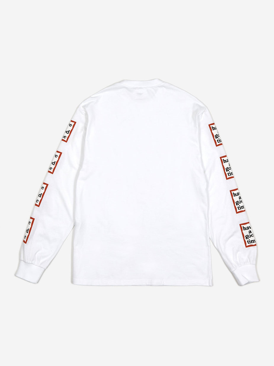Have A Good Time Have A Good Time Arm Frame LS T-Shirt - White. - White