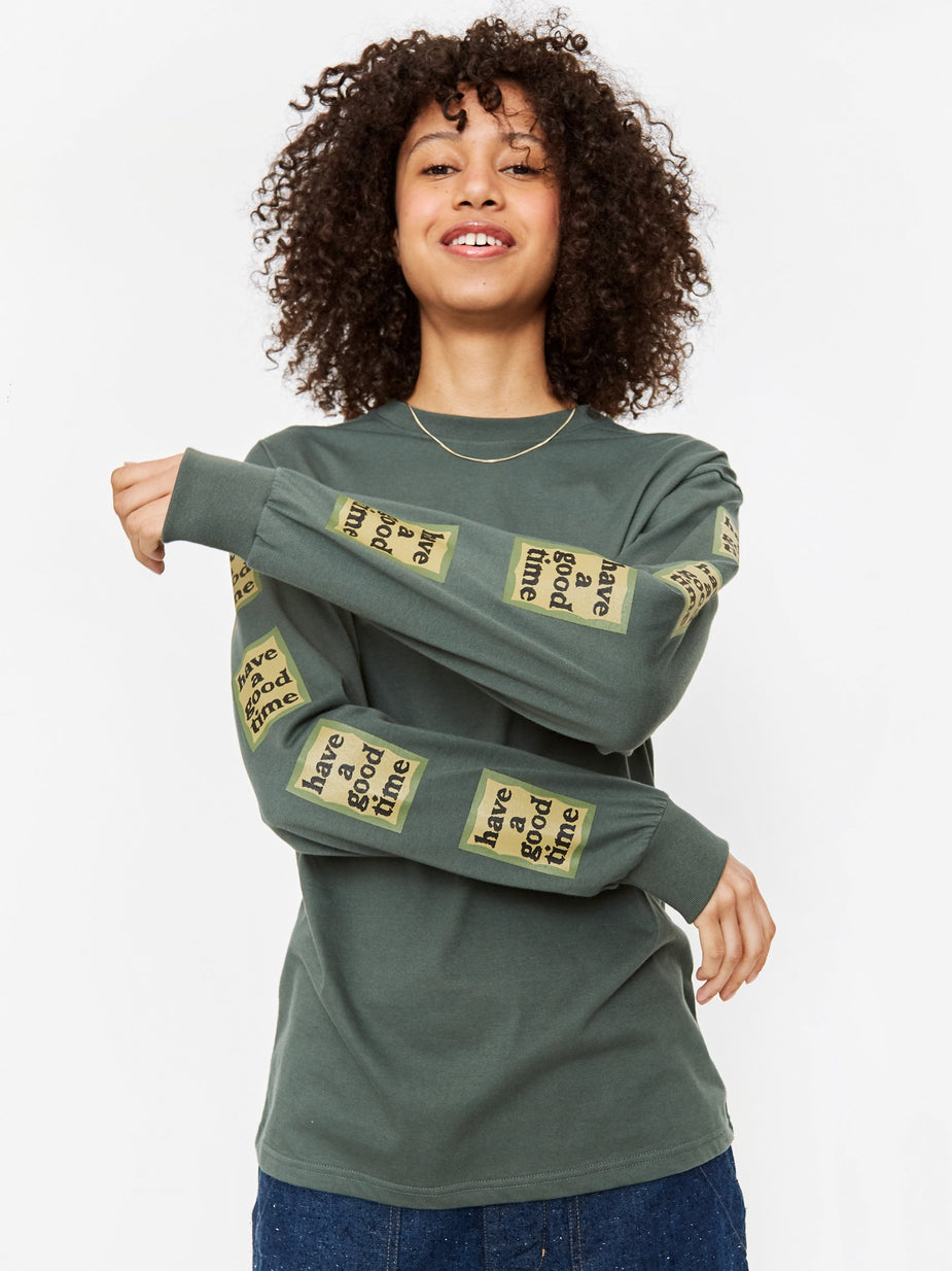 Have A Good Time Have A Good Time Arm Military Frame T-Shirt - Military Green - Green