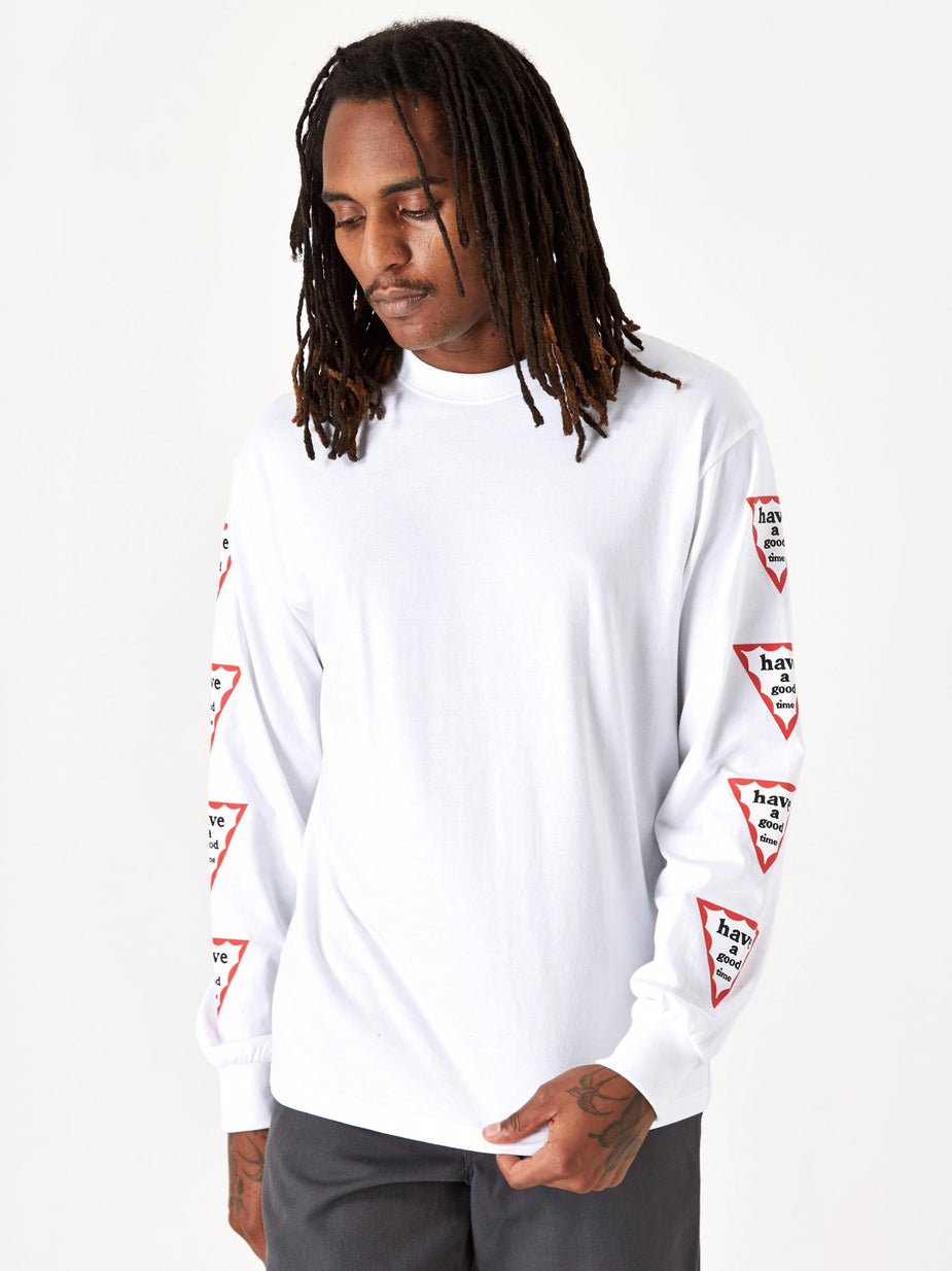 Have A Good Time Have A Good Time Arm Triangle Frame Longsleeve T-Shirt - White - White
