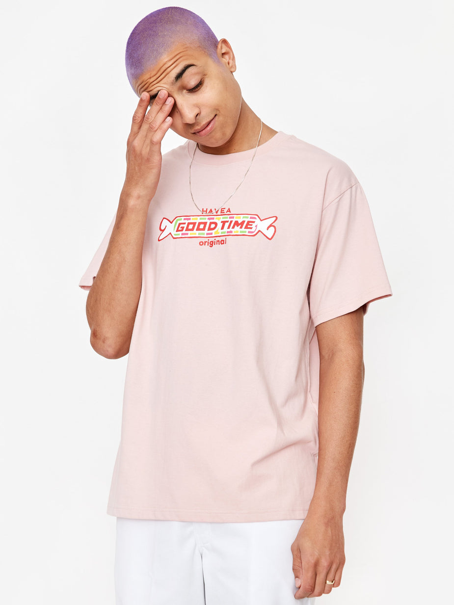 Have A Good Time Have A Good Time Candy Logo T-Shirt - Ash Pink - Pink