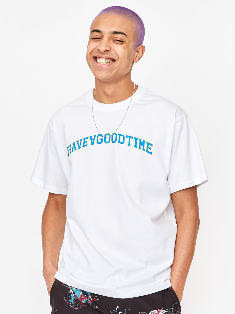 Have A Good Time Have A Good Time College Logo T-Shirt - White - White