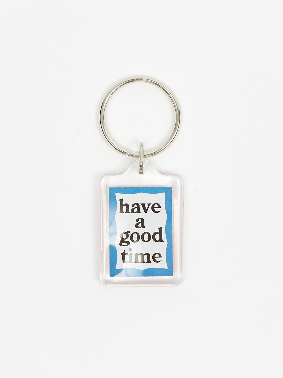 Have A Good Time Have A Good Time Frame Key Ring - Red/Blue - Silver