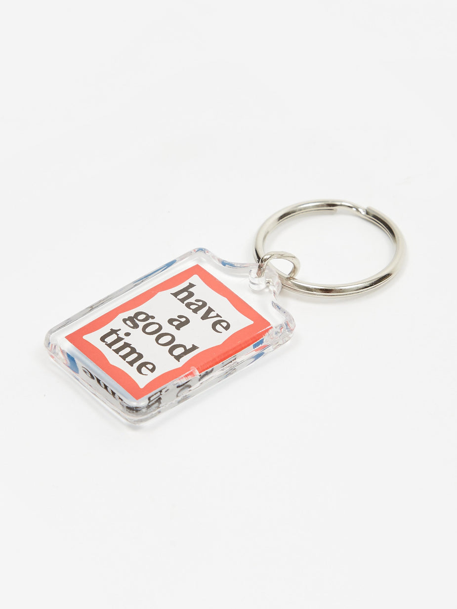Have A Good Time Have A Good Time Frame Key Ring - Red/Blue - Silver