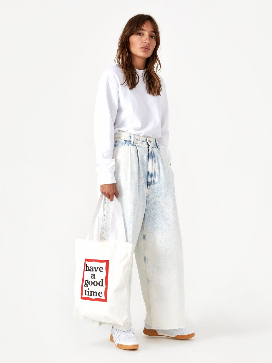 Have A Good Time Have A Good Time Frame Tote Bag - White. - White
