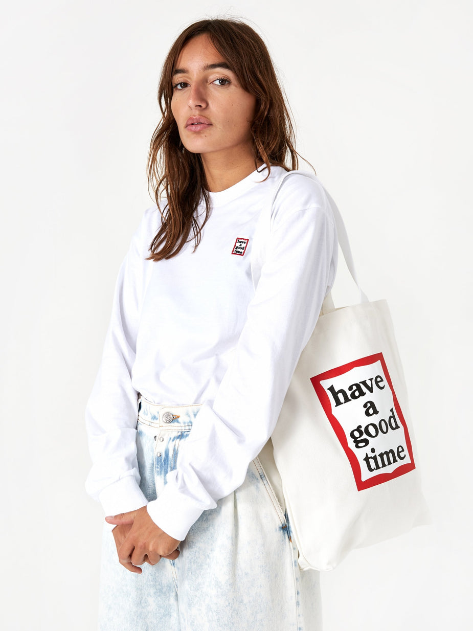 Have A Good Time Have A Good Time Frame Tote Bag - White. - White