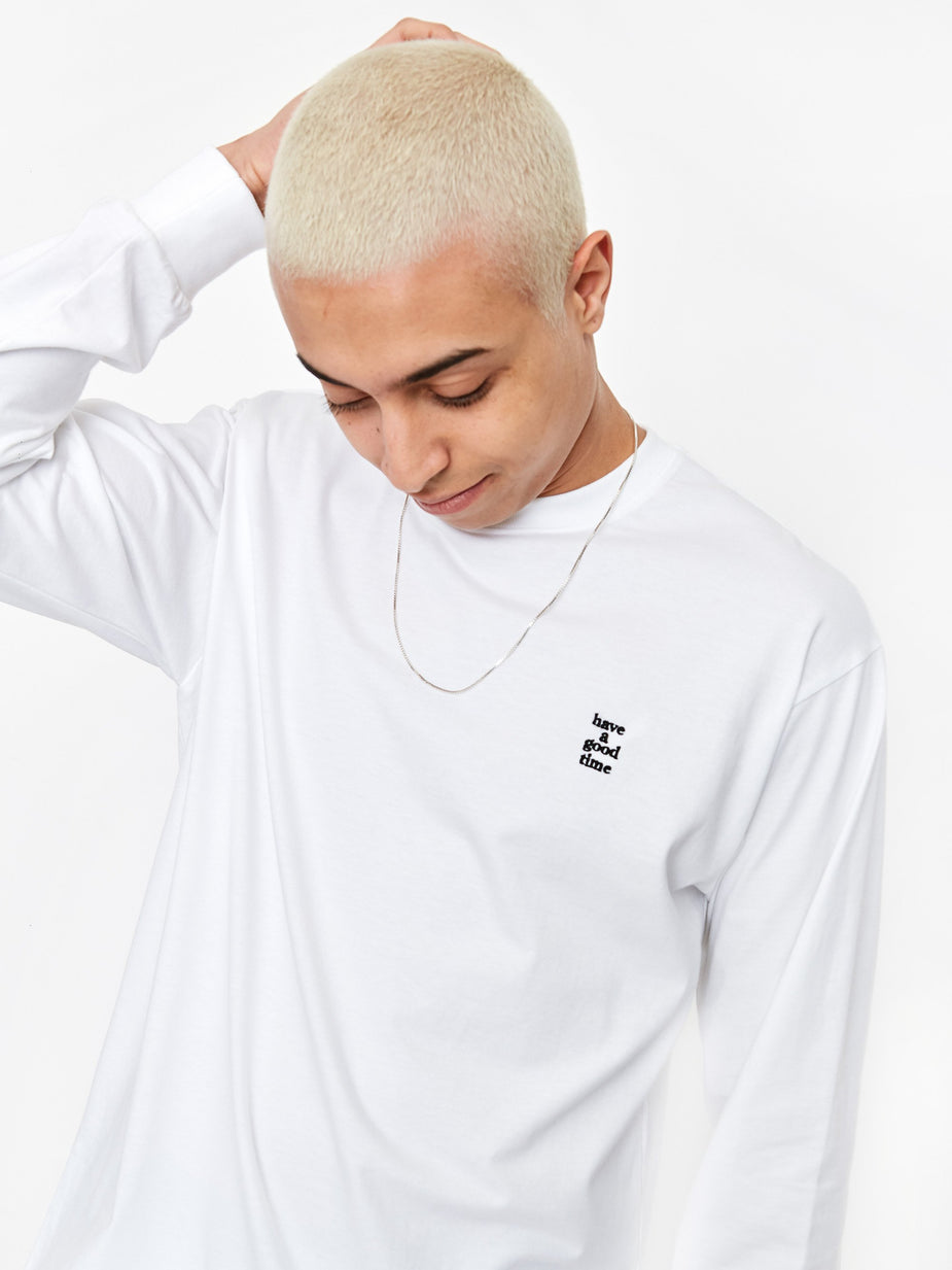 Have A Good Time Have A Good Time Mini Embroidered Logo T-Shirt - White - White