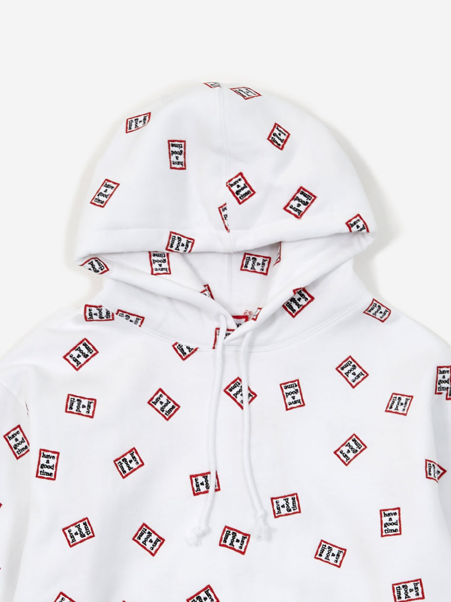 Have A Good Time Have A Good Time Mini Mini Frame Allover Hooded Sweatshirt - White - White