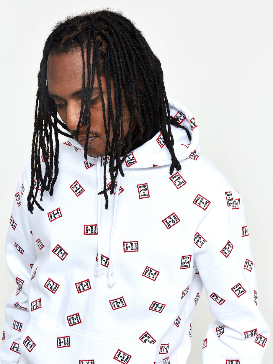 Have A Good Time Have A Good Time Mini Mini Frame Allover Hooded Sweatshirt - White - White