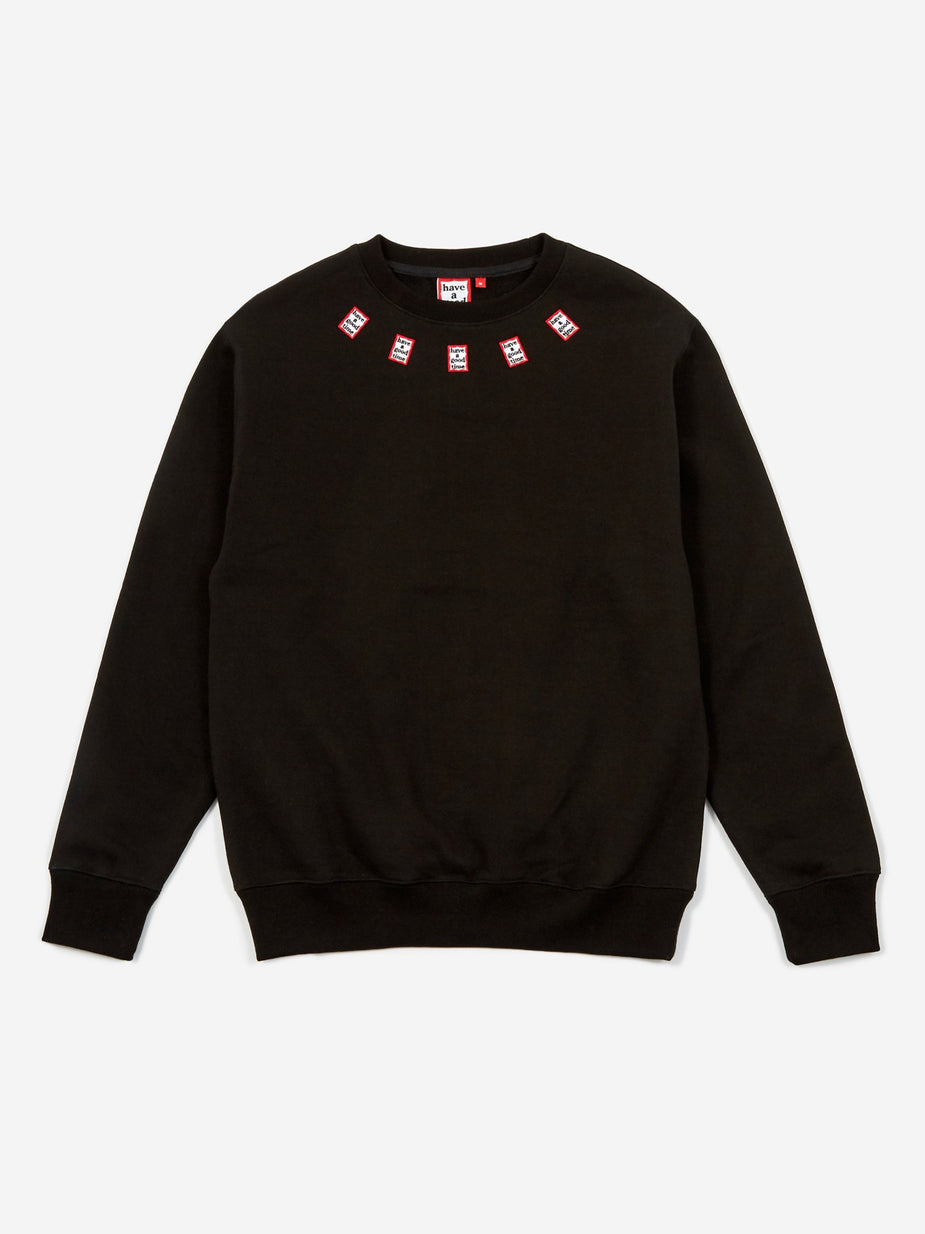 Have A Good Time Have A Good Time Mini Mini Frame Neck Crewneck Sweatshirt - Small - Black