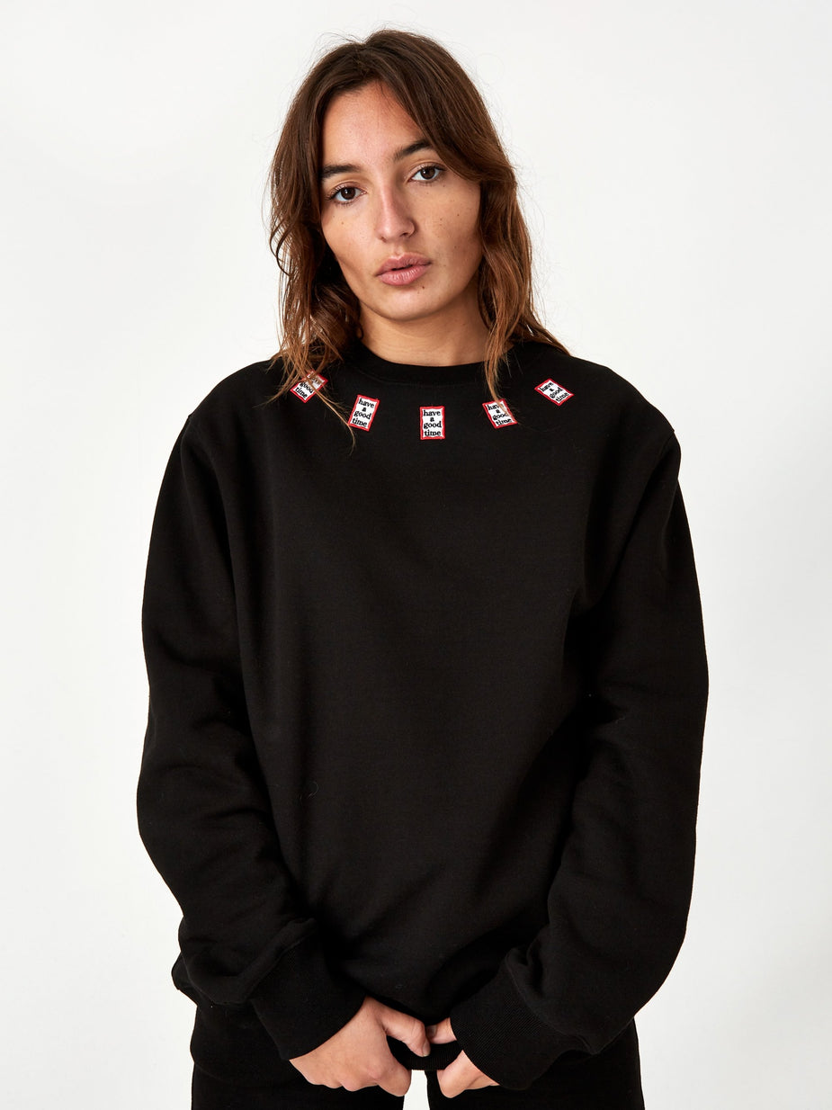 Have A Good Time Have A Good Time Mini Mini Frame Neck Crewneck Sweatshirt - Small - Black