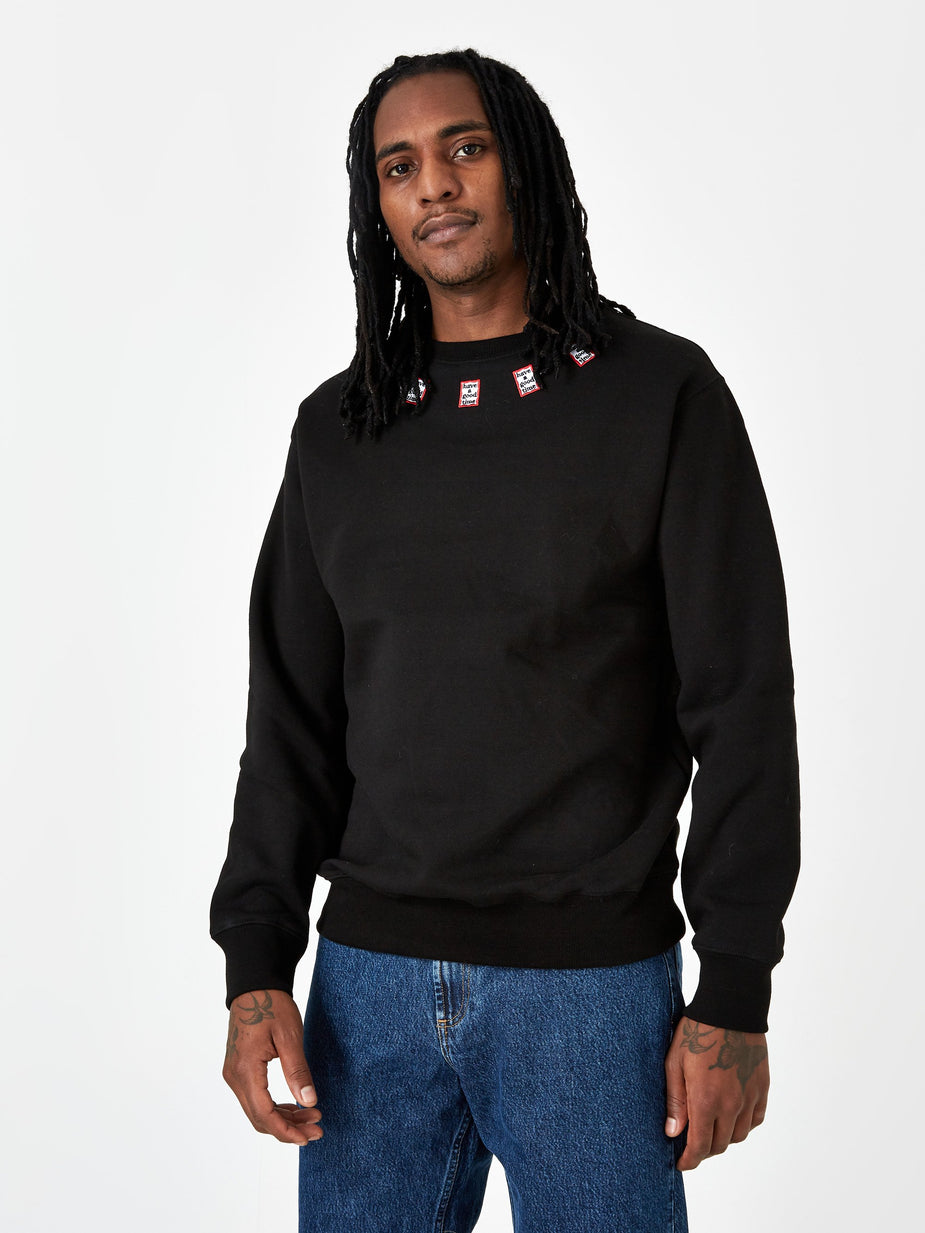 Have A Good Time Have A Good Time Mini Mini Frame Neck Crewneck Sweatshirt - Black - Black