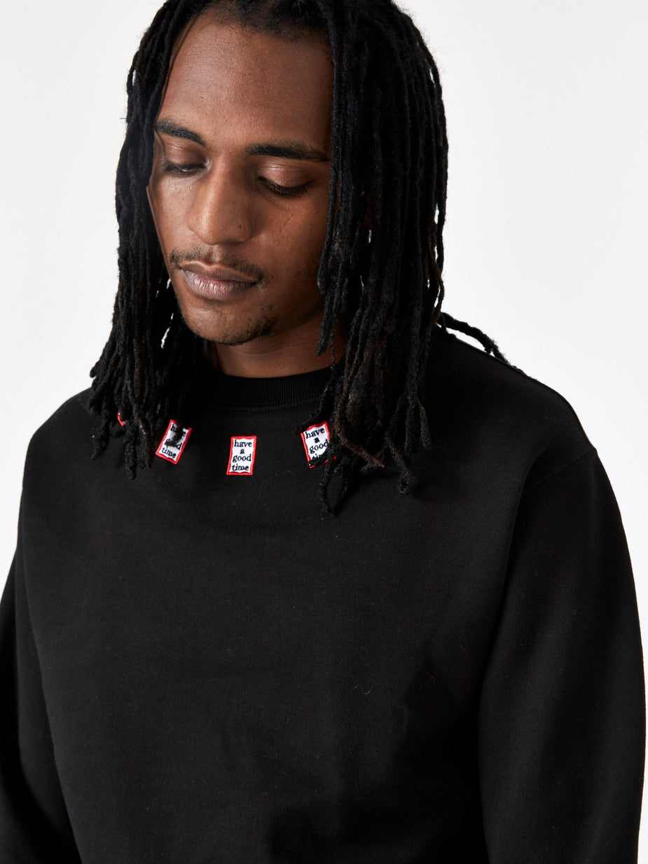 Have A Good Time Have A Good Time Mini Mini Frame Neck Crewneck Sweatshirt - Black - Black