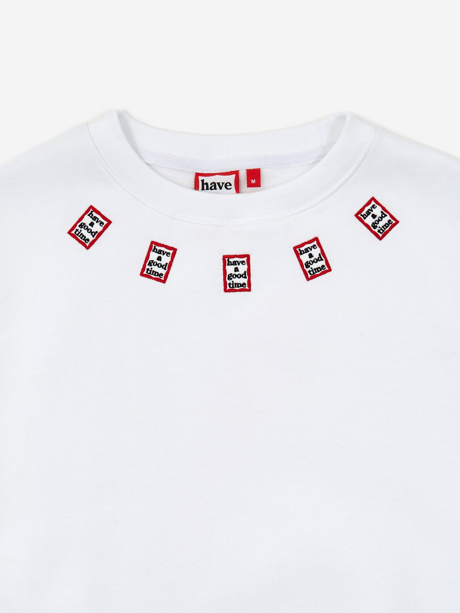 Have A Good Time Have A Good Time Mini Mini Frame Neck Crewneck Sweatshirt - White - White