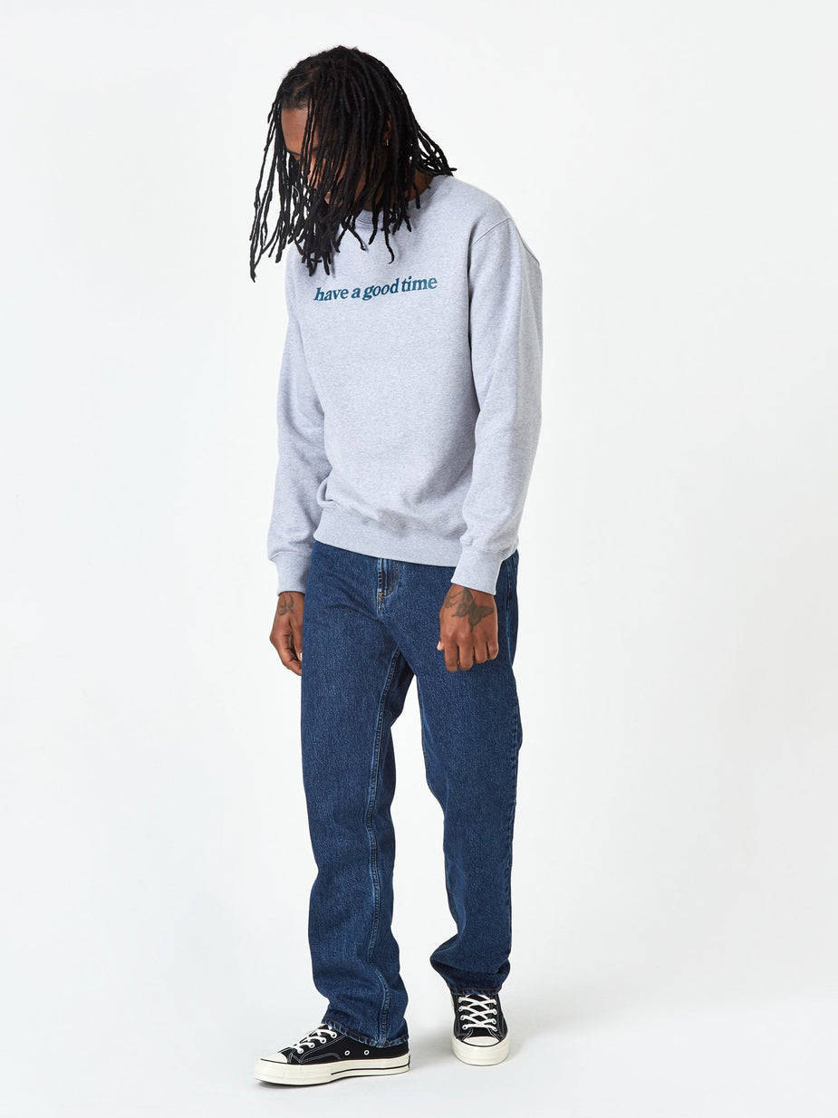 Have A Good Time Have A Good Time Side Logo Crewneck Sweatshirt - Heather Grey - Grey