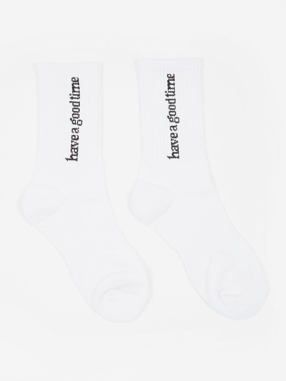 Have A Good Time Have A Good Time Side Logo Socks - White - White