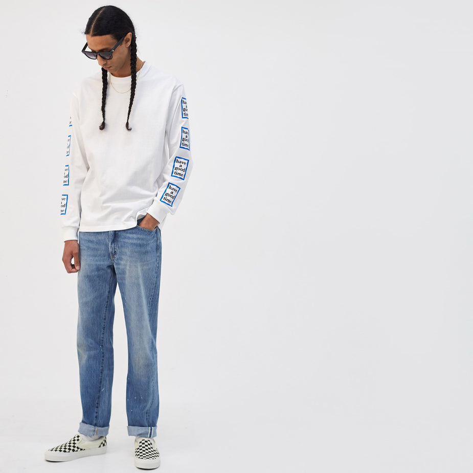 Have A Good Time Have A Good Time Arm Blue Frame Long Sleeve T-Shirt - White - White