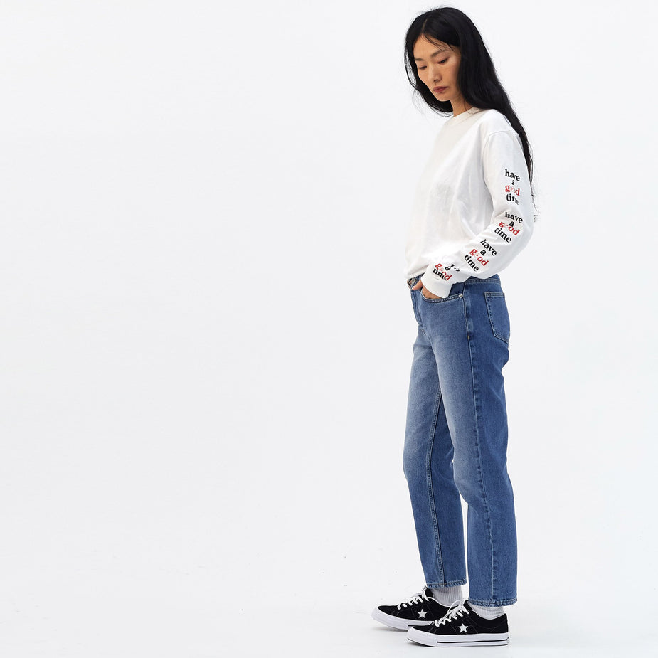 Have A Good Time Have A Good Time x Goodhood Arm Frame Logo L/S T-Shirt - White - White