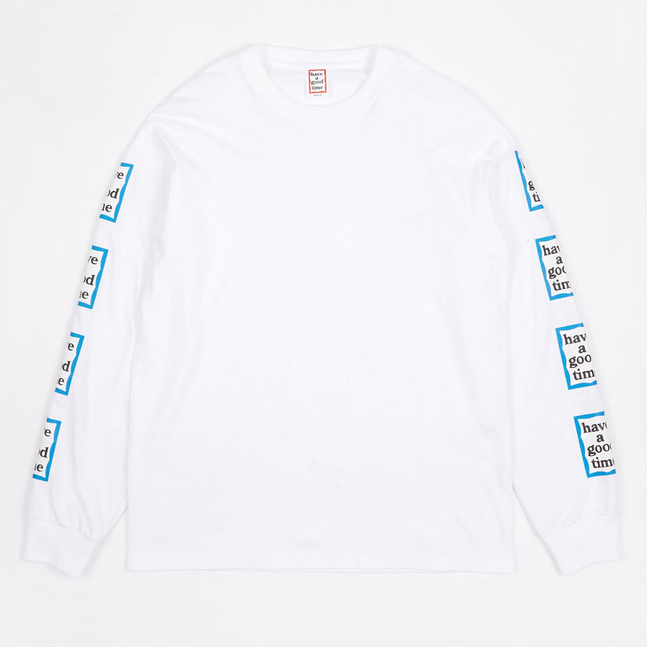 Have A Good Time Have A Good Time Arm Blue Frame Long Sleeve T-Shirt - White - White