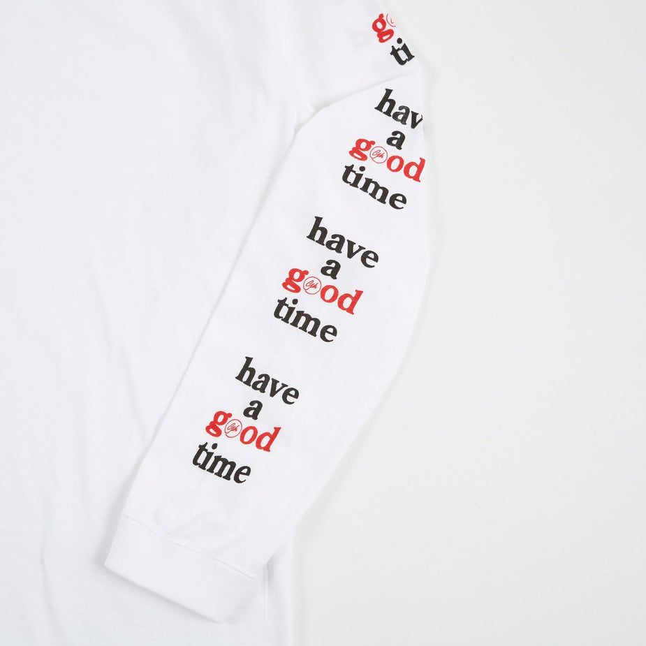 Have A Good Time Have A Good Time x Goodhood Arm Frame Logo L/S T-Shirt - White - White