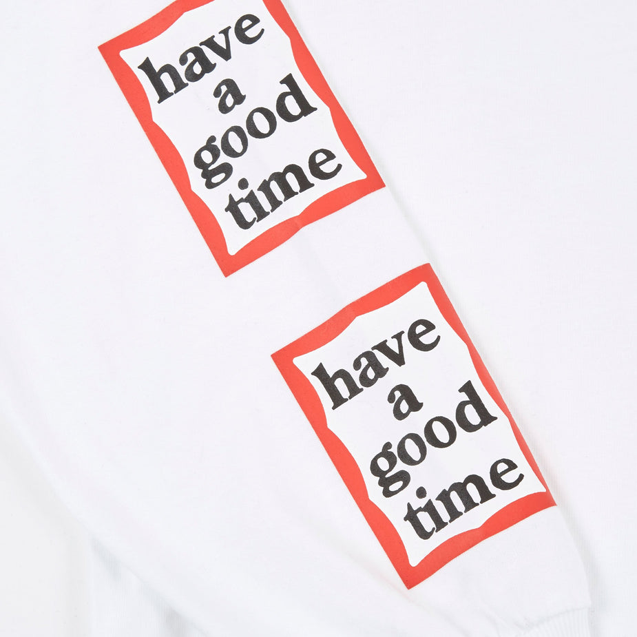 Have A Good Time Have A Good Time Arm Frame LS T-Shirt - White. - White