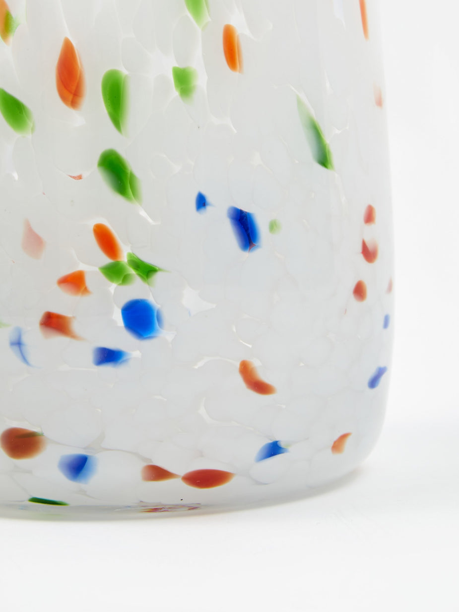HAY HAY Splash Vase Roll Neck Medium - White Dot - White