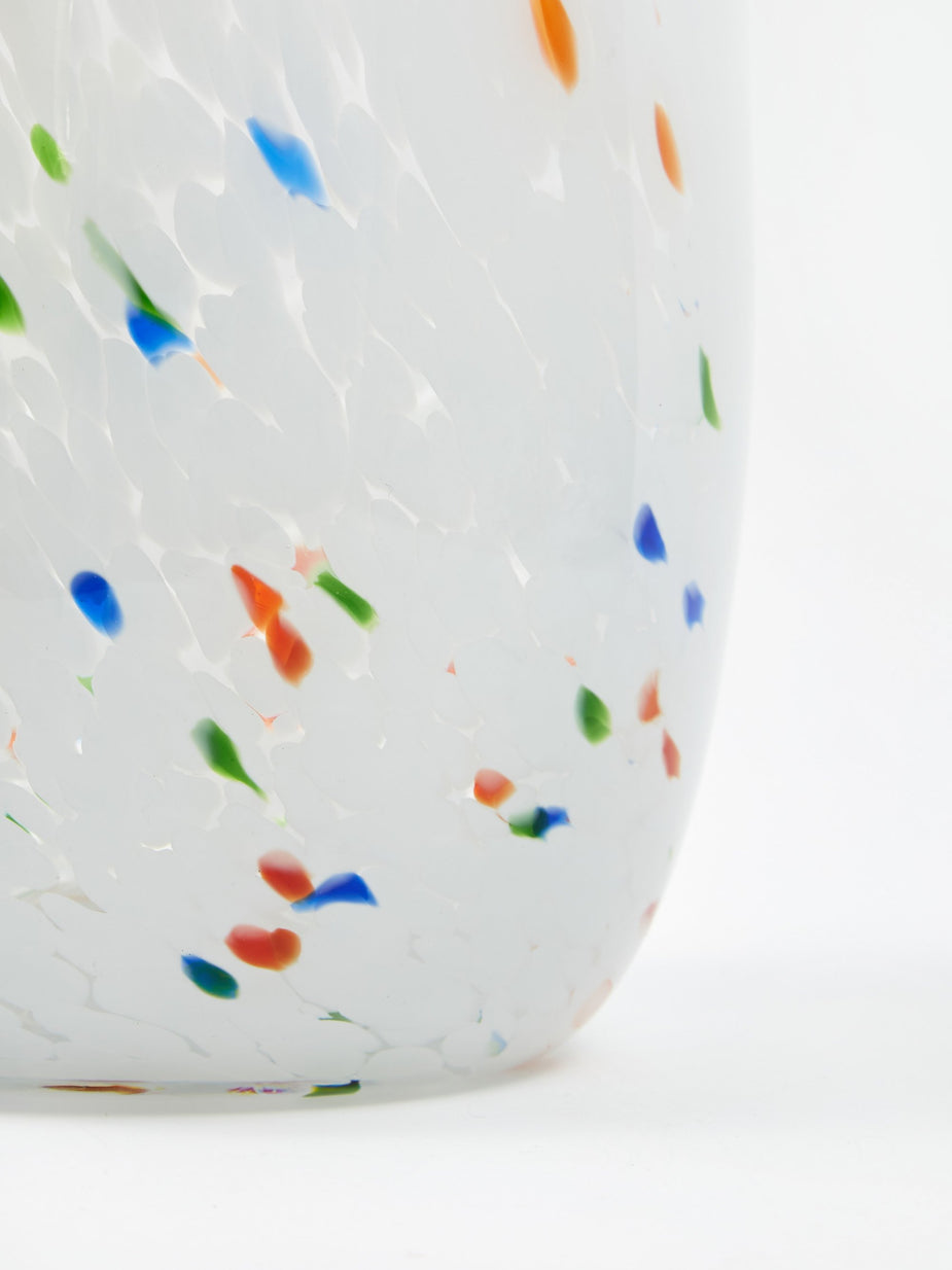 HAY HAY Splash Vase Round Large - White Dot - White