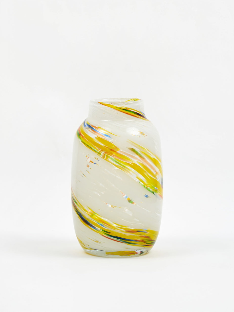 HAY HAY Splash Vase Round Medium - Lemon Swirl - Other