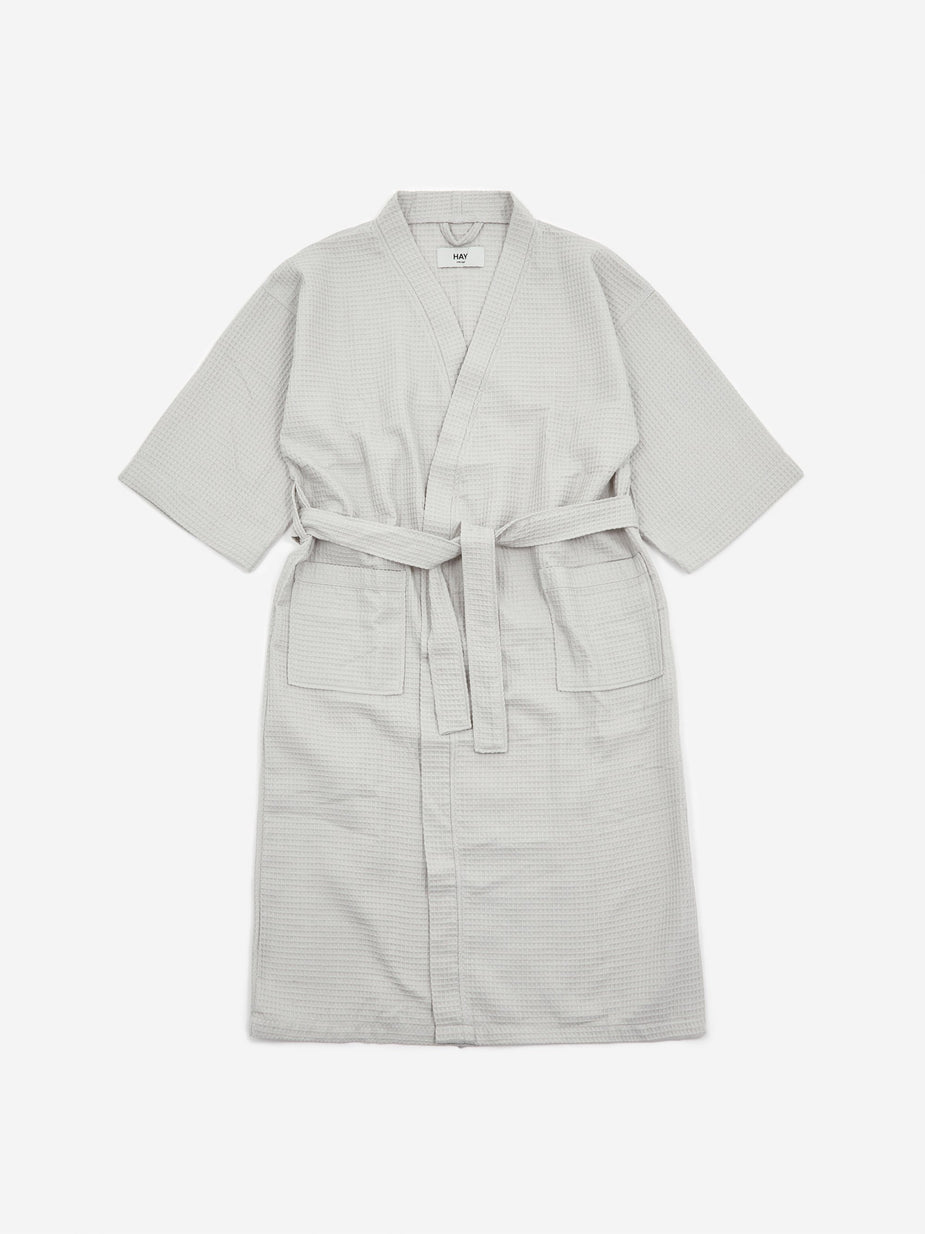 HAY HAY Waffle Bathrobe - Grey - Grey