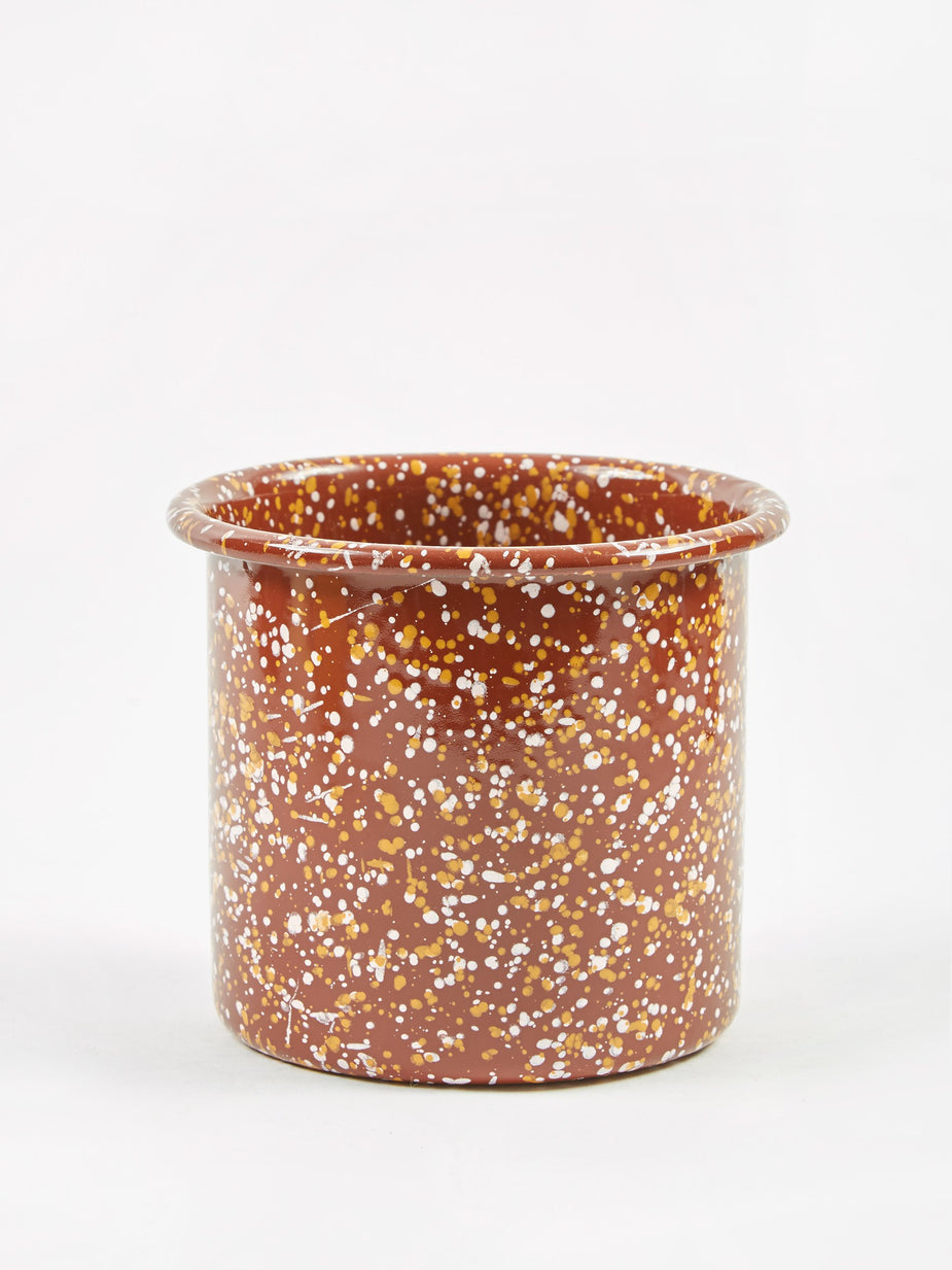 HAY HAY Enamel Sprinkle Enamel Herb Pot - Brown - Other